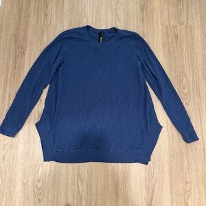 Bobi Los Angeles Burnout Tunic Long Sleeve Crew Neck Top